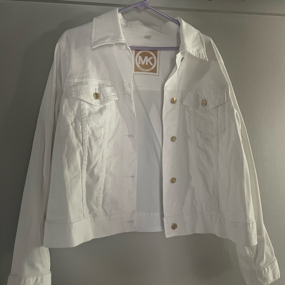 Michael Kors white jean jacket